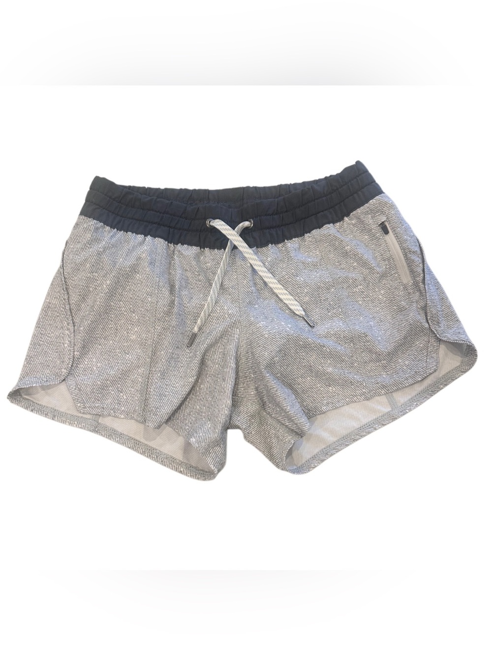 Vuori Light Gray Athletic Shorts with Black Waistband